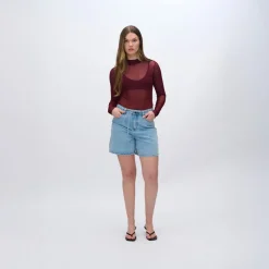 Online Moves Dame Filana Langærmet Bluse 1624 Sassafras Rød