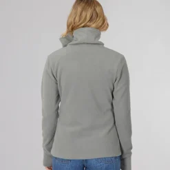 Bench Dame Funnel Microfleece Track Top Grafit Grå Grå