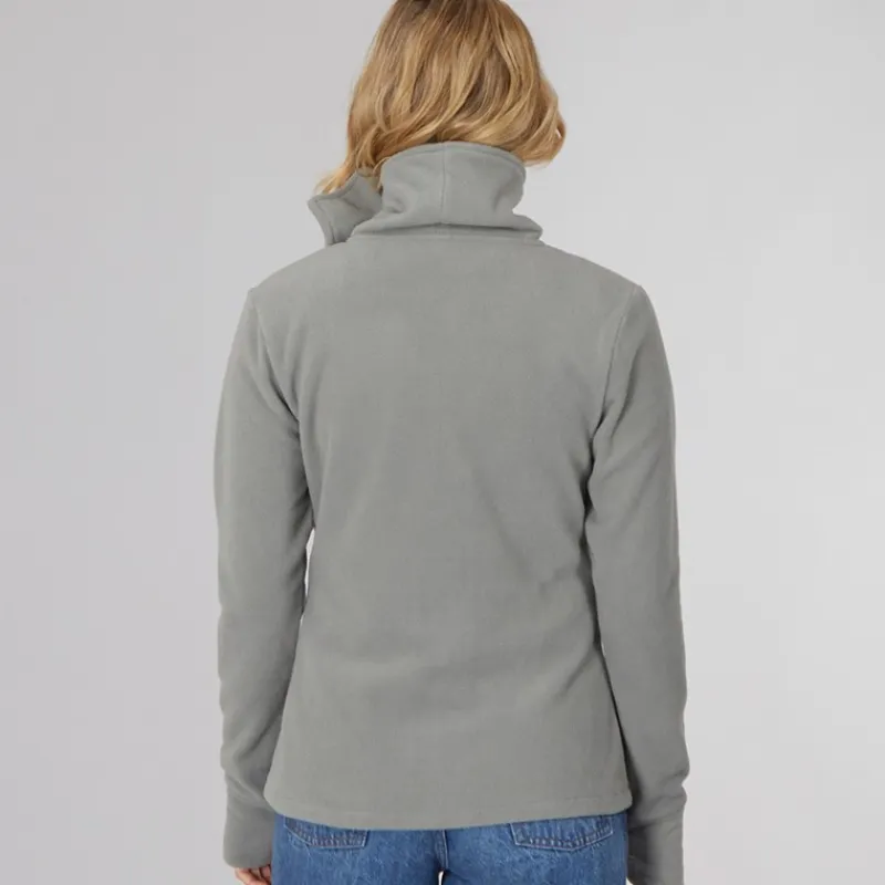 Bench Dame Funnel Microfleece Track Top Grafit Grå Grå