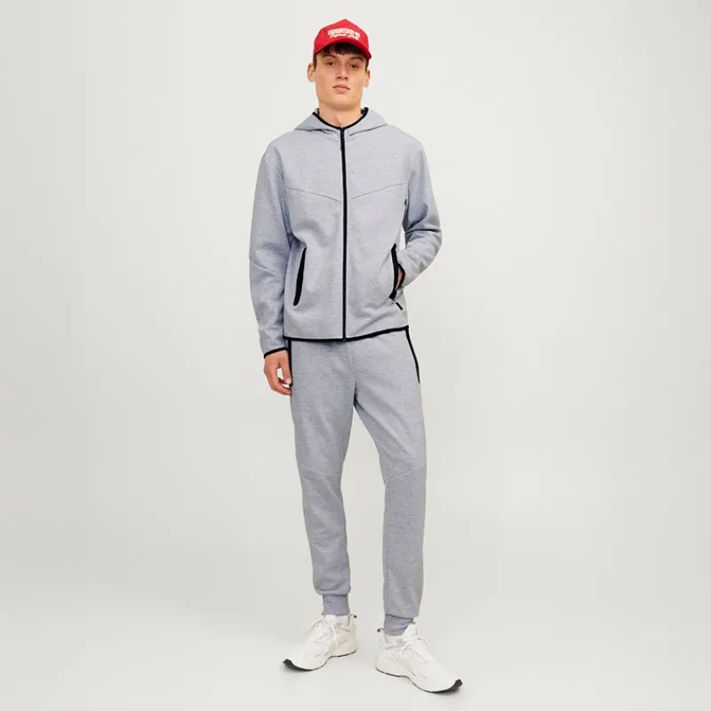 Online JACK & JONES Dame Fusion Lynlås Hættetrøje Light Grey Melange