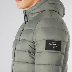 New Crosshatch Dame Gennemkørt Puffer Jakke Salvie Salvie Grøn