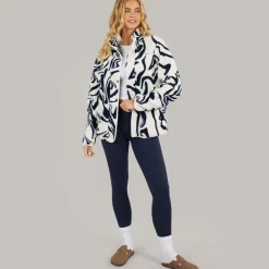 Sale Bench Dame Gorla Borg Fleece Vinter /Navy Hvirvel Hvid