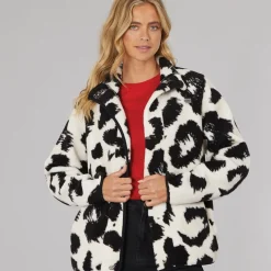 Discount Bench Dame Gorla Borg Fleece Vinter / Sort Leopard Hvid