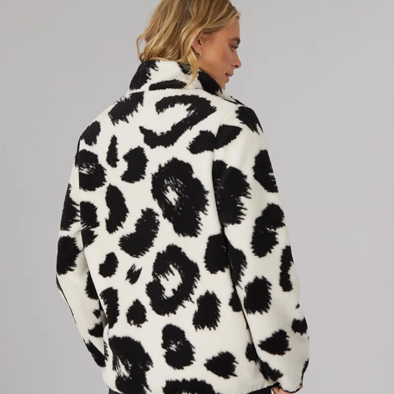 Discount Bench Dame Gorla Borg Fleece Vinter / Sort Leopard Hvid