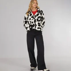 Discount Bench Dame Gorla Borg Fleece Vinter / Sort Leopard Hvid