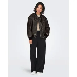 Hot Only Dame Halli Oversized Bomberjakke Sort