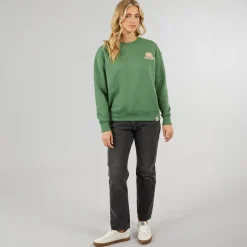 Hot Lagooners Dame Happiness Sweatshirts kakigrøn