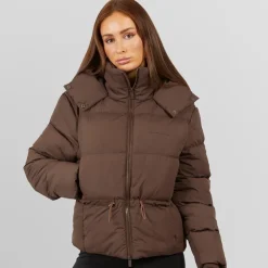 Sale Closure London Dame justerbar talje puffer kaffe Brun