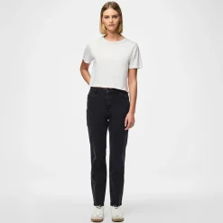 New Pieces Dame Kesia Mom Jeans Black Denim