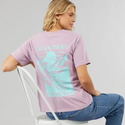 Discount Lagooners Dame Kidwelly T-shirt Støvet malva