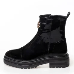 Discount Copenhagen Shoes Dame Lady Boss Patent Støvler 038 Sort Patent