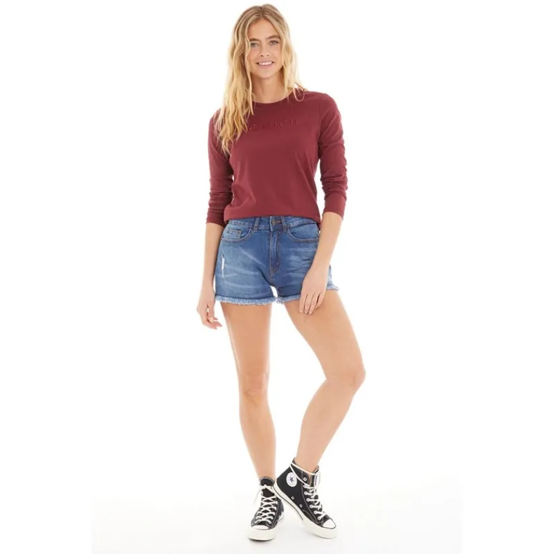 Hot Bench Dame Lena Denim Shorts Mellemblå