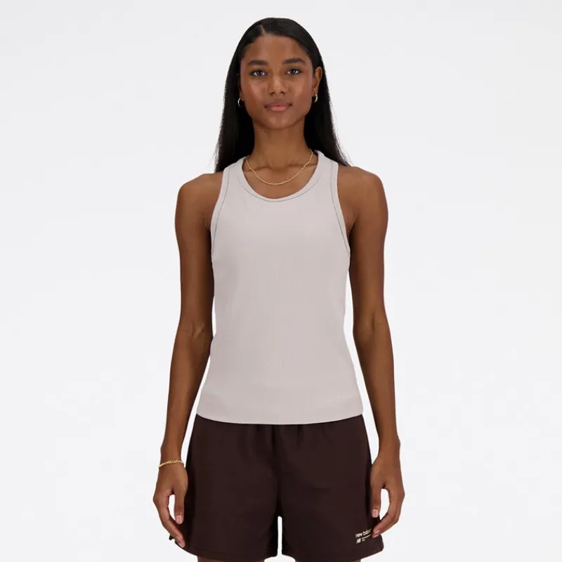 Best New Balance Dame Linear Heritage Ribbet Racer Tank Moonrock
