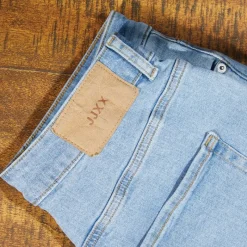 Discount JJXX Dame Lisbon Høj Talje Mom Jeans Lyseblå Denim