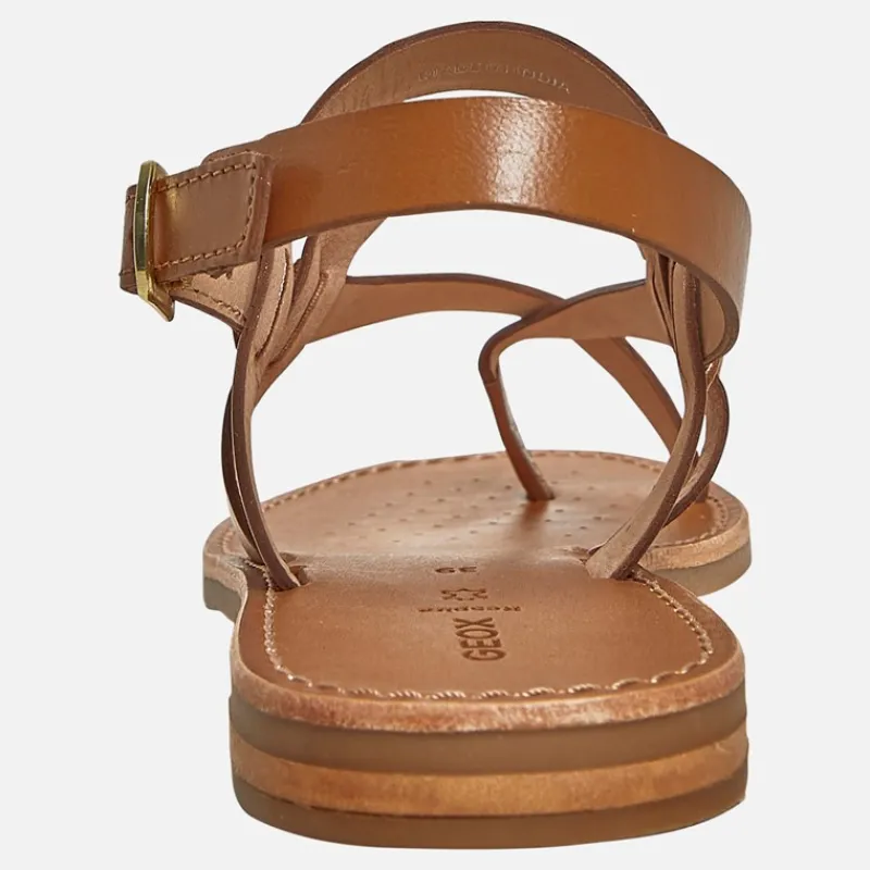 GEOX Dame Maddalusia Flade Sandaler Camel Kamel
