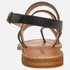 Online GEOX Dame Maddalusia Flade Sandaler Sort / Hvid Flerfarvet