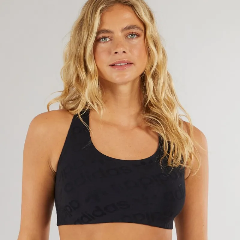 Hot adidas Originals Dame Microterrot Monogram Racer Crop Top Sort