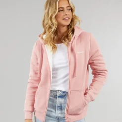 Bench Dame Mintz Teddyforet Zip-gennem Hoodie Blush Lyserød