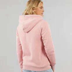 Bench Dame Mintz Teddyforet Zip-gennem Hoodie Blush Lyserød