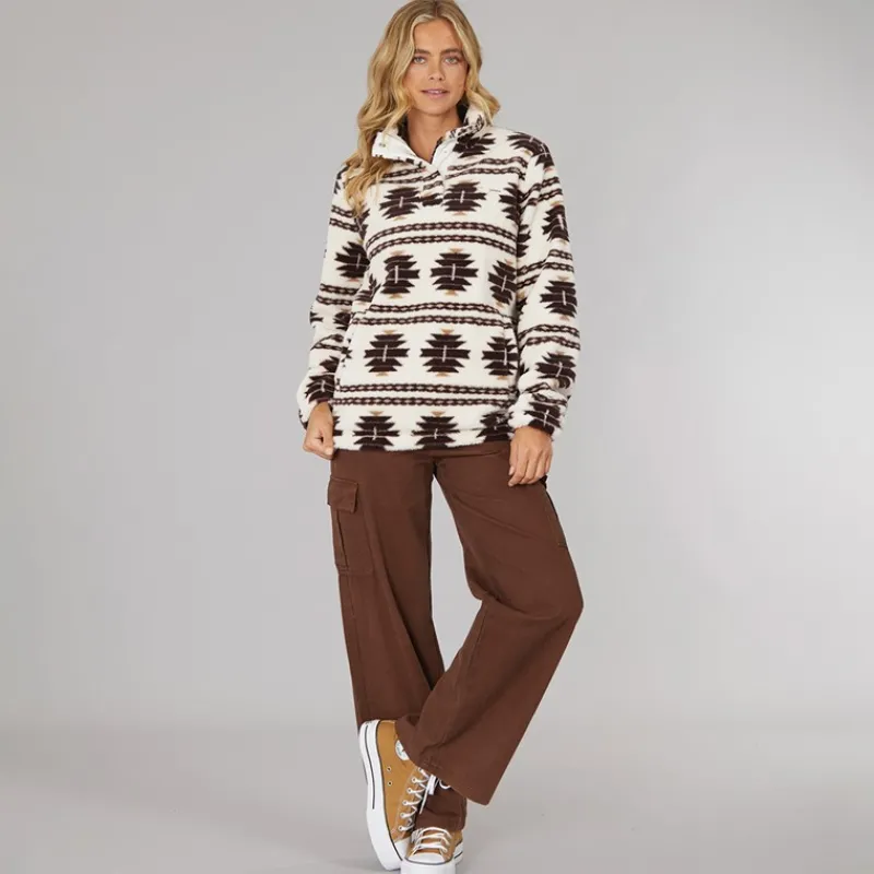 Best Bench Dame Navo Borg Fleece Vinter Hvid beige