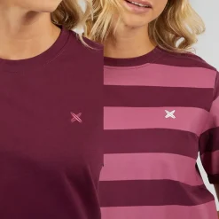 Best Lagooners Dame Oxbow 2 Pak T-shirts Blomme/​Rosebud Bordeaux