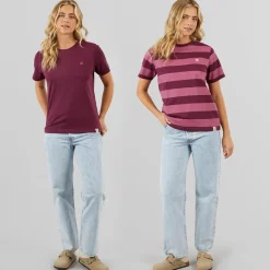 Best Lagooners Dame Oxbow 2 Pak T-shirts Blomme/​Rosebud Bordeaux