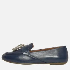 Best GEOX Dame Palmaria Tassel Loafers Blå/Lys Guld