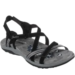 New SKECHERS SPORT Dame Reggae Slim Sun Array Sandaler Sort