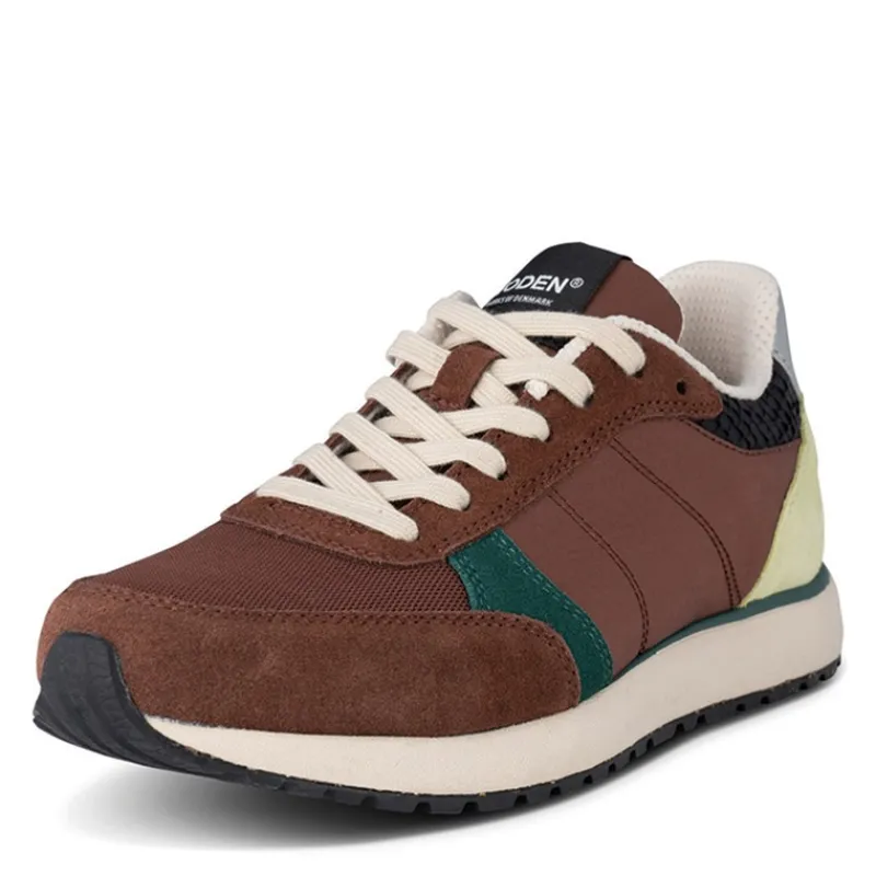Hot Woden Dame Ronja Reflekterende Sneakers 312 Sepia Brun