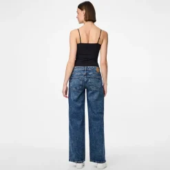Sale Pieces Dame Selma vide bukser Medium Blue Denim
