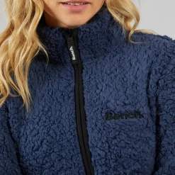 New Bench Dame Sherpa Fleece Jakke Blå Marineblå