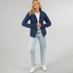 New Bench Dame Sherpa Fleece Jakke Blå Marineblå