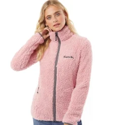 Discount Bench Dame Sherpa Fleece Jakke Pink Bleg Lyserød