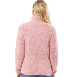 Discount Bench Dame Sherpa Fleece Jakke Pink Bleg Lyserød