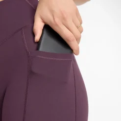 Sale New Balance Dame Slanke NB Dry Højtaljede Tætsiddende Leggings Blomme Brun