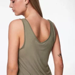 Hot Pieces Dame Sofia Tank Ankel Kjole Dyb Lav Grøn