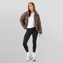 Sale Closure London Dame Storm Cuff Kort Puffer Jakke Kaffe Brun