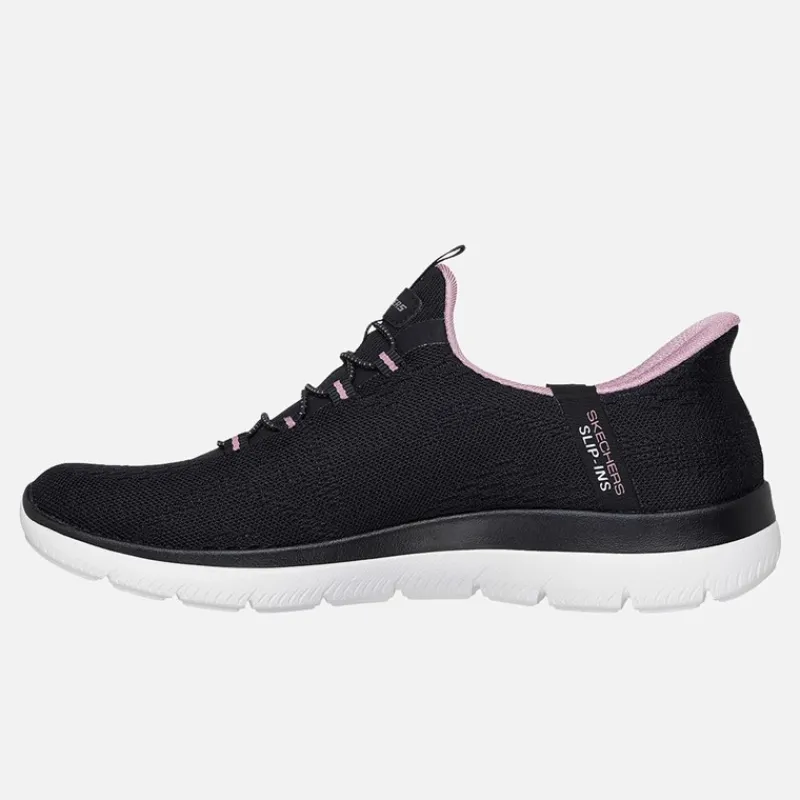 Online SKECHERS SPORT Dame Summits Drømmesøger Slip-In Sneakers Black & Purple/Mauve Sort