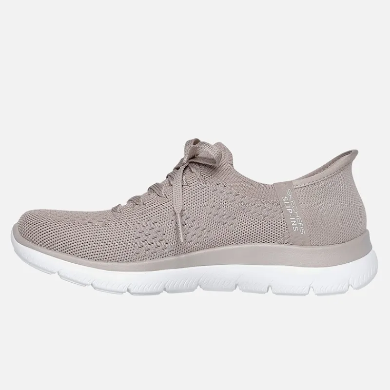 Hot SKECHERS SPORT Dame Summits Slip in Nye Daglige Sneakers Natural beige
