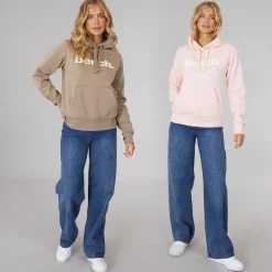 Clearance Bench Dame To Pak Hættetrøjer Lys Pink Mørk Taupe Flerfarvet