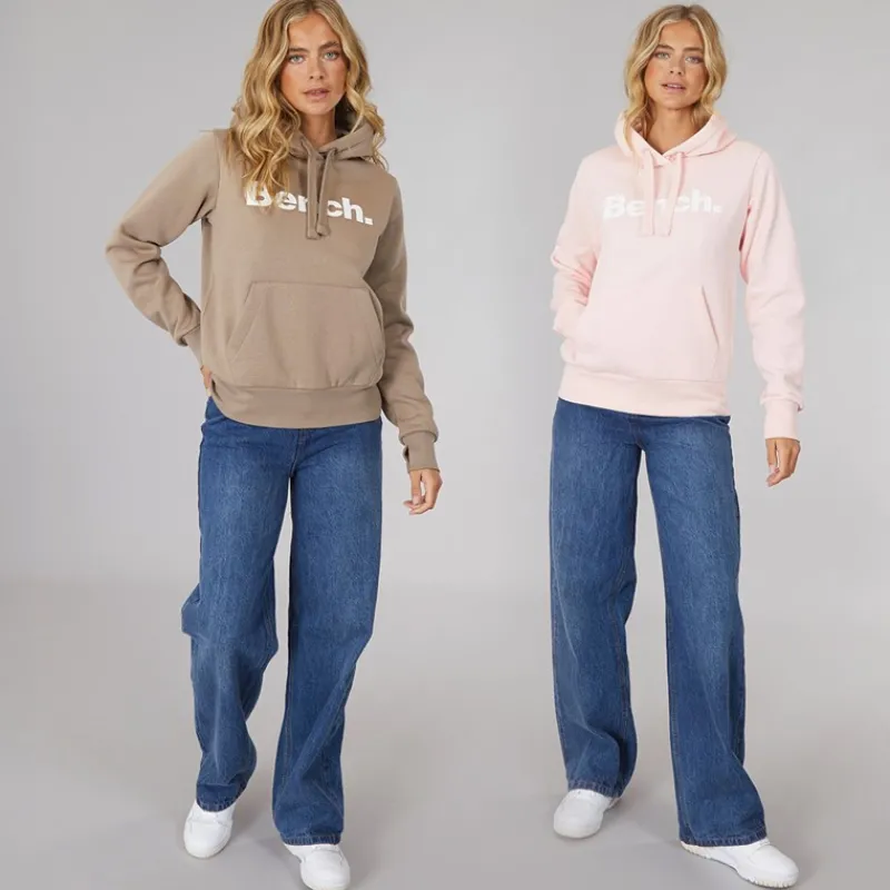 Clearance Bench Dame To Pak Hættetrøjer Lys Pink Mørk Taupe Flerfarvet