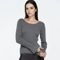 New Moves Dame Twusti Sweater 960M Grey Melange Grå Mergel