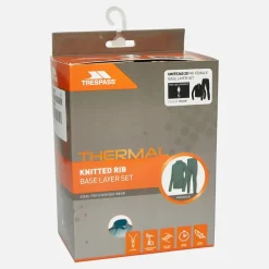 Clearance Trespass Dame Unite 360 Termisk Baselayer Sæt Sort