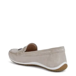 Outlet GEOX Dame Vega Moc Tassel Loafers Lys Taupe Grå