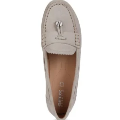 Outlet GEOX Dame Vega Moc Tassel Loafers Lys Taupe Grå