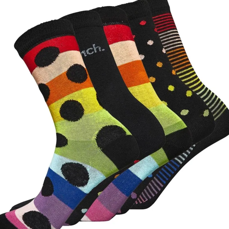 Bench Dames Dorit Strømper 5-pak Sort/Multi