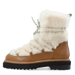 New LÄST Damesko Sandra Snøvestøvler Off White