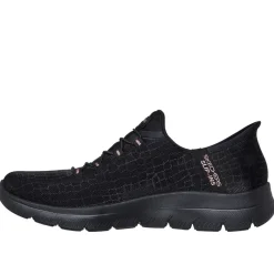 Hot SKECHERS SPORT Damesko Summits Klassisk Nat Slip In Sneakers Sort