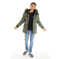 New Bench Drenge Axel Paddet Parka Khaki kakigrøn