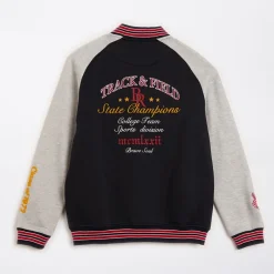 Sale Brave Soul Drenge Baseball Bomber Jakke Navy/​Lys Grå Mélange